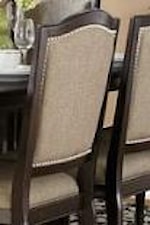Homelegance Marston Traditional Dining Arm Chair with Upholstered Seat and Back Panel
