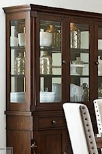 Show Off Dishes with a Mirror Back and Glass Doors