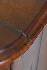 Soft, beveled table edges.