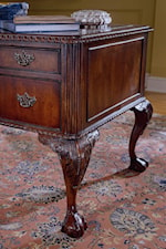 Ornately Carved Claw and Ball  Legs on Desk and Chair