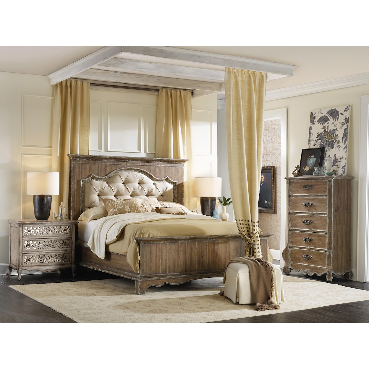 Hooker Furniture Chatelet 4-Piece King Bedroom Set