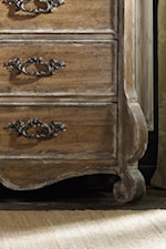 Scroll Detailing on Legs, Headboards, and Aprons Highlights Romantic Vintage Shaping