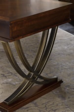 Curved X-Shaped Pedestal Seen on Writing Desk