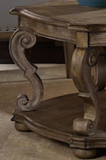 Serpentine-Shaped Legs and Pedestals with Scroll Details add Beautiful Curvature to the Collection