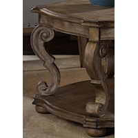Serpentine-Shaped Legs and Pedestals with Scroll Details add Beautiful Curvature to the Collection
