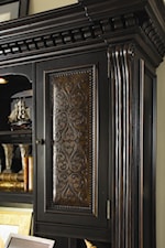 Handsome Embossed Leather With Nailhead Trim Provides Rich Visual Appeal