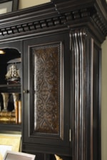 Handsome Embossed Leather With Nailhead Trim Provides Rich Visual Appeal