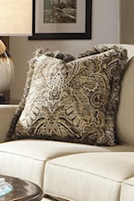 Contrasting Accent Pillow with Fringe Option
