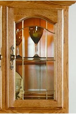 Brass Accented Glass Hutch Doors Allow You and Your Guests Easy Viewing of Your Fine China. 
