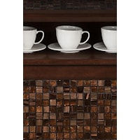 Beautiful, Moasic Tiles Adorn the Pieces of this Group, Giving off a Transitional Vibe with Shimmery Brown Tones Like Those Found in Agate Stones