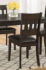 Simple Styled Chairs with Faux Leather Upholstery on Seats