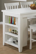 Storage Built Into the Counter Height Table Becomes a Casual Decoration with a Convenience Element