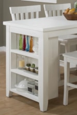 Storage Built Into the Counter Height Table Becomes a Casual Decoration with a Convenience Element