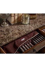 Some Dining Pieces Include Felt-Lined Silverware Storage