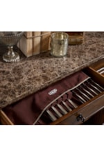 Some Dining Pieces Include Felt-Lined Silverware Storage