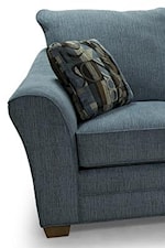 Modern Flared Arms, Cushions, and Tapered Wood Feet