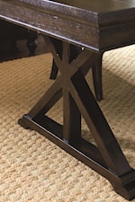 X-Shaped Pedestal on Trestle and Pub Table