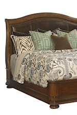 A Leather Upholstered Headboard and Upholstered Side Chairs Add Variety and Rich Detail to The Collection