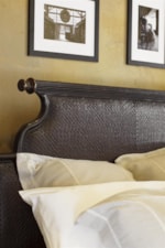 Woven cane detail headboard