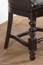 Turned legs of the Dunkirk Swivel Chair