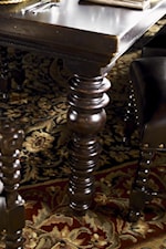 Elaborately turned legs on the Pembroke Dining Table is similar to various other pieces