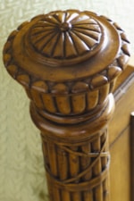 Leather Wrapped Reeded Bamboo Posts