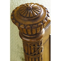 Leather Wrapped Reeded Bamboo Posts