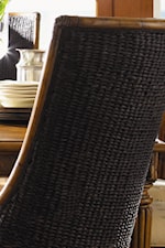 Rich Tobacco Color of Woven Abaca on Select Chairs