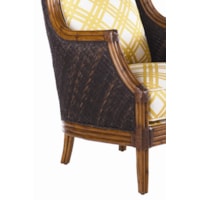 Wicker and Leather Wrapped Rattan Frame