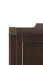 Accents of Burnished Brass on Headboards and Burnished Brass Ferrules on Legs