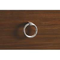 Fine Custom Jewelry-Like Ring Pulls in a Polished Silver Finish Provide Sparkle and Add Detail