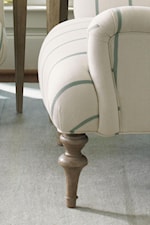 Turned Ball and Ring Legs Compliment the Elegant Setting and Provides Understated Style