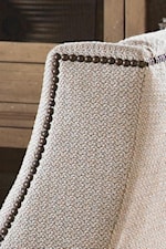 The Combination of Antique Bronze Nailhead Trim with the Soft Textural Body Cloth Lend a Traditional Yet Cozy Demeanor