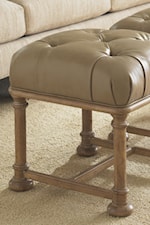 A Blend of Traditional Tufting and Contemporary Leather Help Create an Environment of Transitional Living 