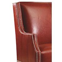 Slender Back Wings with Sloped Track Arm and #13 3/8-inch Nickel Nailhead Trim