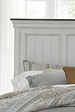 Freedom Furniture Allyson Park Cottage King Panel Bed with Crown Molded Headboard