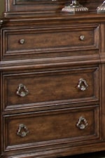 Burnished Brass Drop-Ring and Knob Hardware