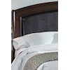 Beautiful Black Leather Arched Headboard Brings a Classy Look 