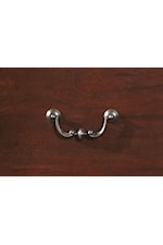 Antique Brass Bail Pull Hardware with Nickel Finish