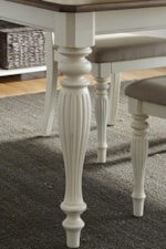 Liberty Furniture Cumberland Creek Pedestal Dining Table Set - Farmhouse Style With Leaf, White/Nutmeg Finish