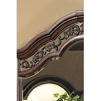 Scrolled Metal Accents on Mirror Frame