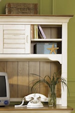 Storage Shelves & Doors on Student Desk Hutch. 