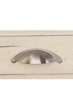 Satin Nickel Knob & Cup Hardware. 