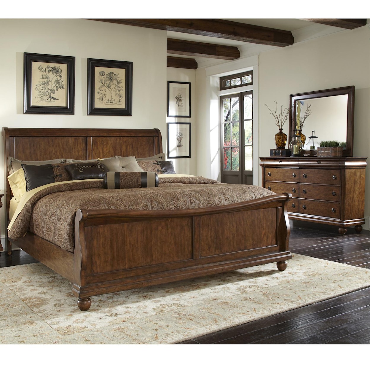 Liberty Furniture Rustic Traditions Queen Bedroom Group 1