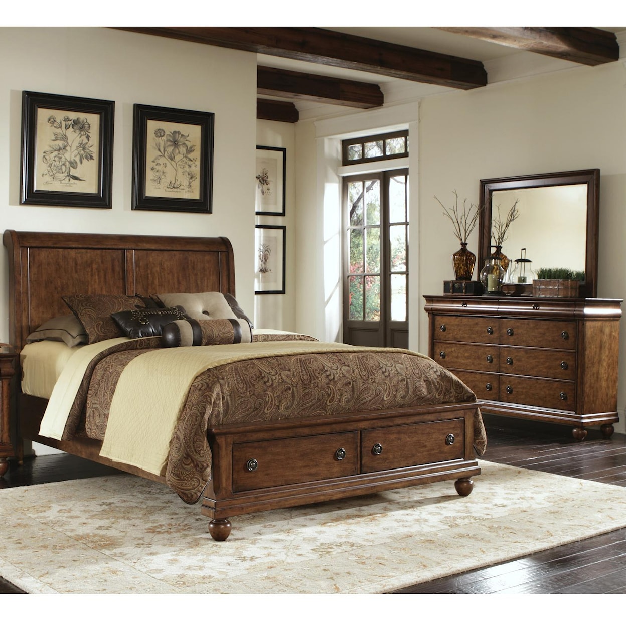Liberty Furniture Rustic Traditions Queen Bedroom Group 5
