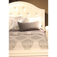 Crystal Button Tufted Upholstered Headboard
