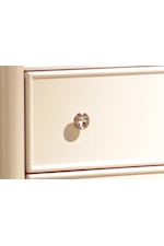 Liberty Furniture Stardust Glam 3-Drawer Vanity Desk with Crystal Knob Hardware