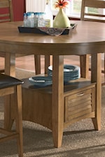 Storage Pub Table with Louvered Drawer