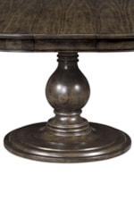 Elegantly Turned Wood Pedestal Table Base