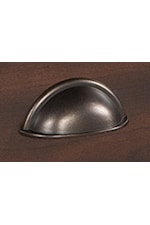 Rounded Pewter Finger Pulls on Drawers adds Class
